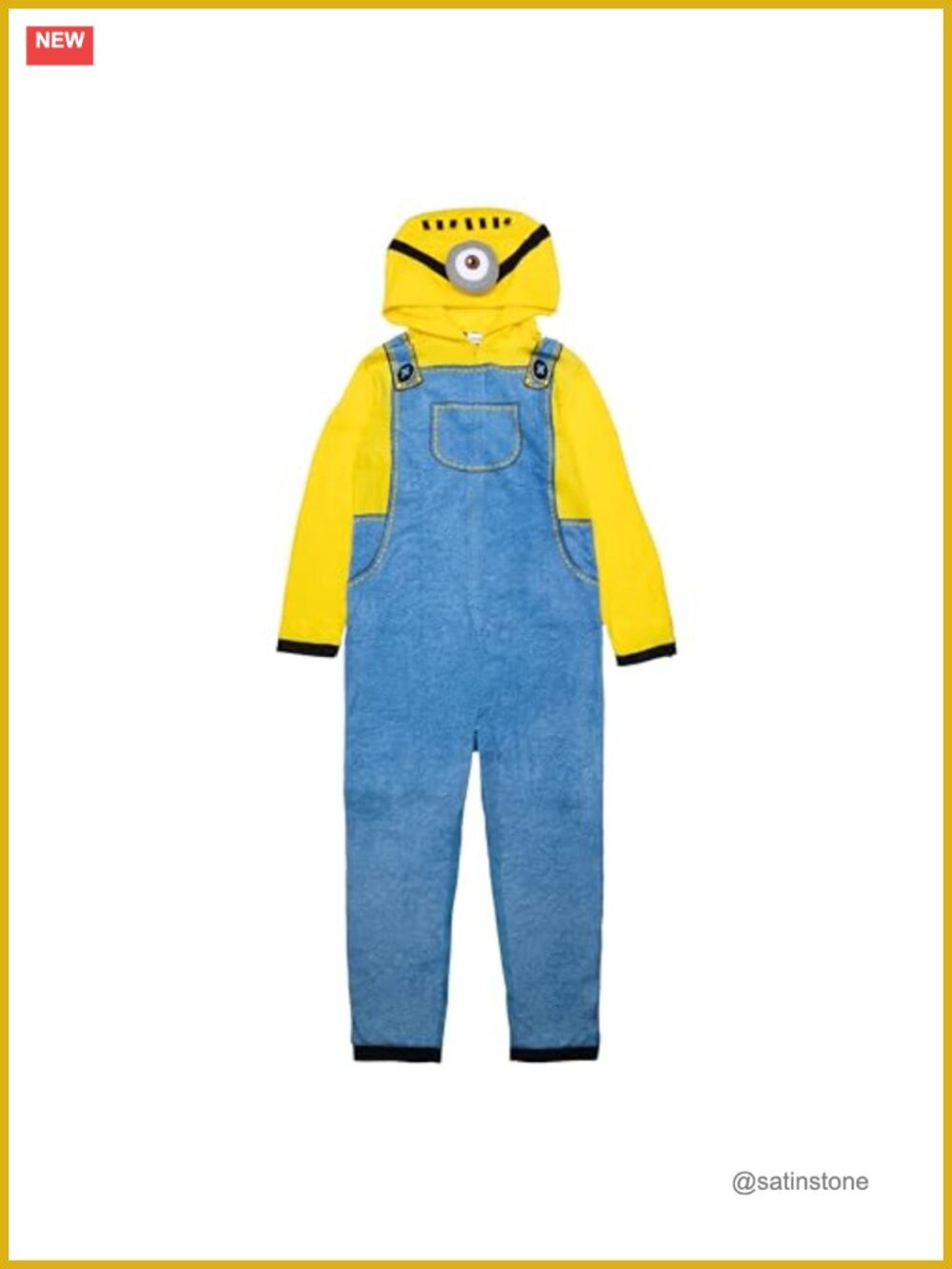 Minions Adult Onesie Pajamas 100% Polyester Hooded Footie Costume